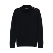 Midnight Blue Rib Strik Sweater