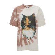 Tie-Dye Grafisk Print Crew Neck T-shirt