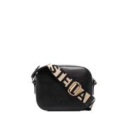 Sort Mini Stella Logo Crossbody Taske