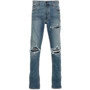 Indigo Blå Distressed Skinny Jeans