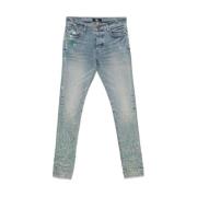 Lys Blå Maling Splatter Jeans