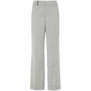 Heather Grey Wool Blend Slub Bukser