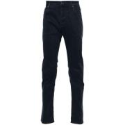 Marineblå Denim Tapered Leg Jeans