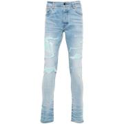 Lysblå Distressed Skinny Jeans