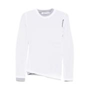 Hvid Lagdelt Crew Neck Sweater