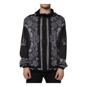 Bandana Print Bomber Jakke Sort