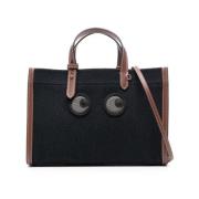 Midnight Blue Open Top Tote Taske