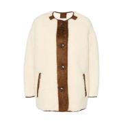 Faux Shearling Polstret Frakke