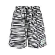 Zebra Print Track Shorts