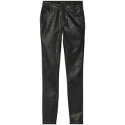 Sort Bomuld Blandet Tapered Jeans