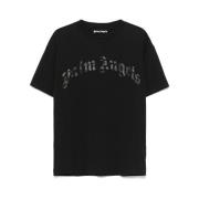 Sort Crew Neck Kortærmet T-shirt