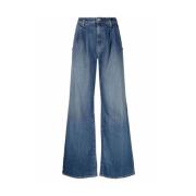 Klassiske Blå Wide Leg Jeans