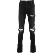 Sort Rippet Denim Skinny Jeans