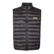 Sort Nylon Polstret Gilet Jakke