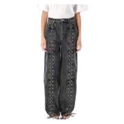 Denim Laced Leg Pant