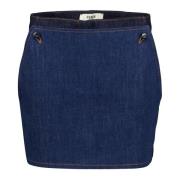 Farveblok Denim Shorts