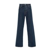 Indigo Blue Denim Straight Leg Jeans