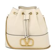 V Logo Signature Mini Bucket Taske