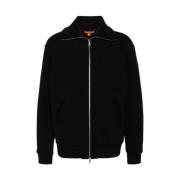 Sort Zip-Up Uldblanding Sweater