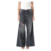 Sort Denim Wide-Leg Jeans AW24