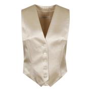 Hvid Vest Elegant Stil