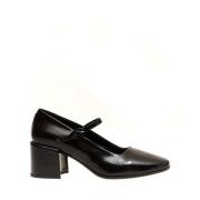 Sort Patentlæder Mary Jane Pumps