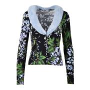 Elegant Cardigan med Viskose-Polyester Blanding