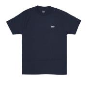 Klassisk Navy Tee med Logo Print