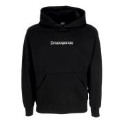 Sort Apple Hoodie med Logo Print