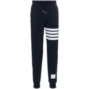 Blå Bomuld 4-Bar Jersey Sweatpants