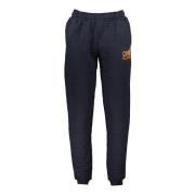 Blå Herre Sporty Sweatpants med Print