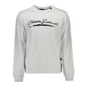 Hvid Langærmet Crewneck Sweatshirt Print