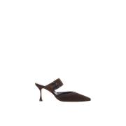 Suede Stiletto Pumps med Applique