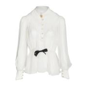 Ivory Bluse med Stil 1102