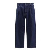 Løstsiddende Tapered Fit Jeans med Pinces