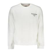 Hvid Sweatshirt med Langærmet Logo