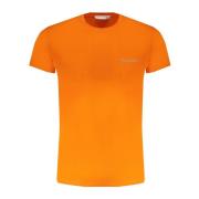 Orange Kortærmet T-shirt Logo Print