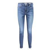 Skinny High Denim Jeans Blå