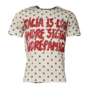 Polka Dot Grafisk Print T-shirt