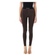 Brun Lustrøse Jersey Signatur Leggings