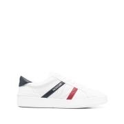 Hvide Sneakers med Tricolor Accent