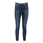 Blå Super Skinny Ankel Jeans