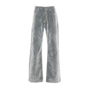 Velour Effekt Jeans Grå AW24