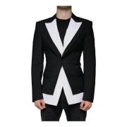 Sort Slim Fit Uld Blazer