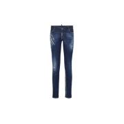 Skinny Denim Jeans med Distressed Finish