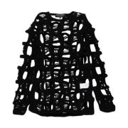 Sort Uld Mesh Pullover