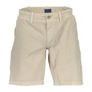 Beige Bermuda Shorts med Logo