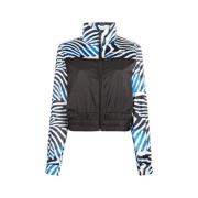 Zebra-Print Track Jacket med Logo Print