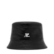 Vinyl Bucket Hat med Skinnende Finish