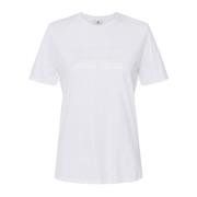 Bomuld Jersey T-shirt med Logo Broderi